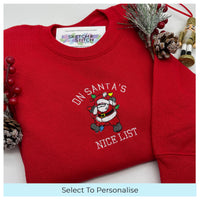 Kids sweatshirt Christmas Santa's list