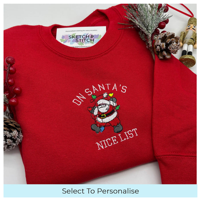 Kids sweatshirt Christmas Santa's list