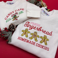 Kids sweatshirt personalised Christmas candy cane cutie