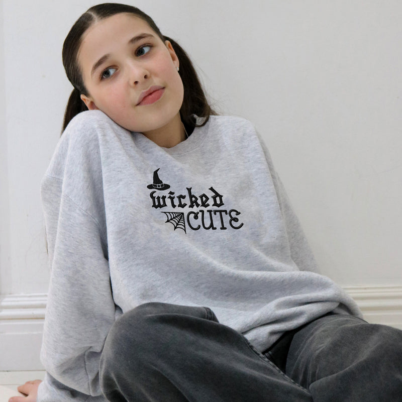 Kids sweatshirt Halloween wicked cute