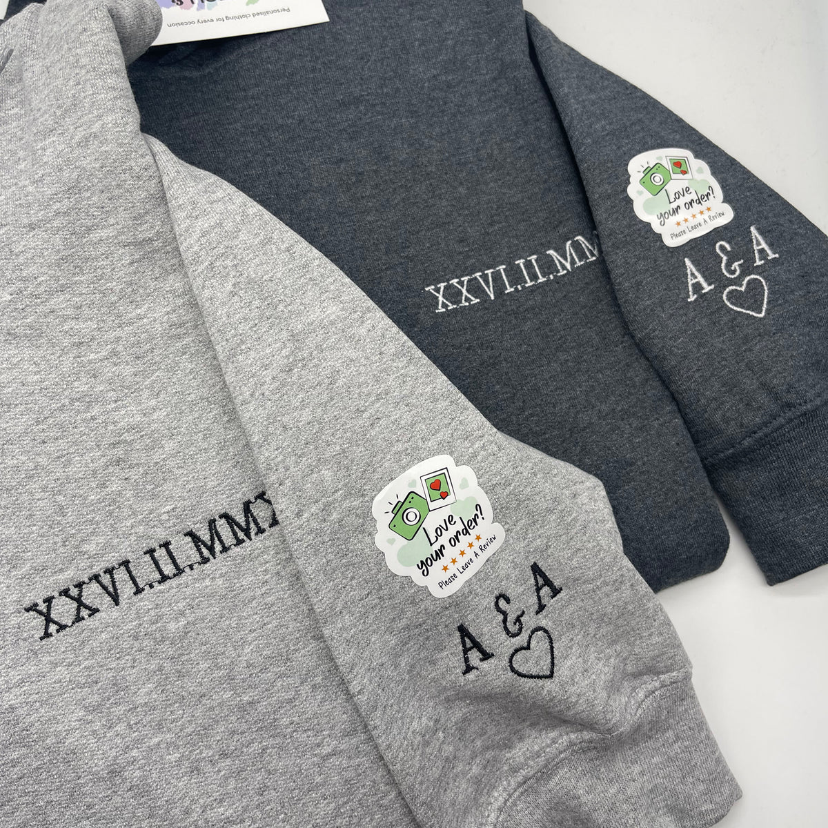 Adult hoodie personalised text- left chest