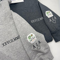 Adult hoodie personalised text- left chest