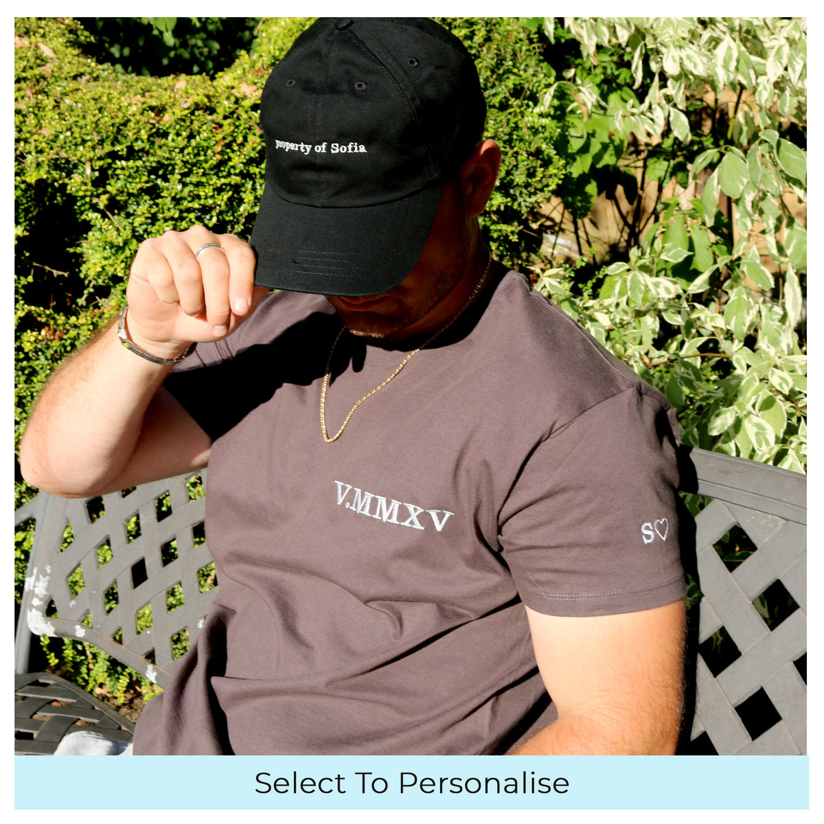 Adult t-shirt personalised text - left chest