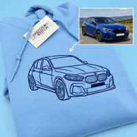 Personalised embroidered car & motorbike photo hoodie