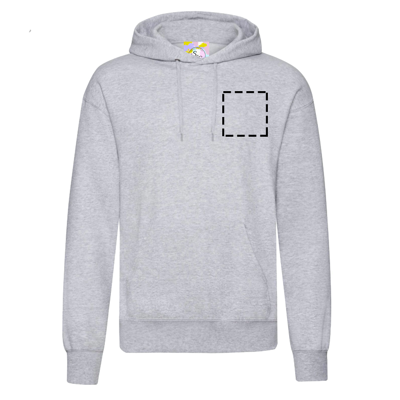 Women's Hoodie Personalised Mother's Day Portrait Outline - Left Chest