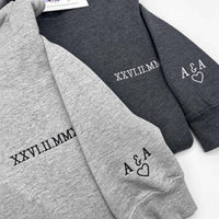 Personalised embroidered text hoodie - left chest