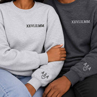 Personalised embroidered text sweatshirt - left chest