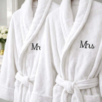 Matching Mr and Mrs luxury white dressing gowns - Sketch & Stitch