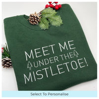 Adult sweatshirt Christmas mistletoe