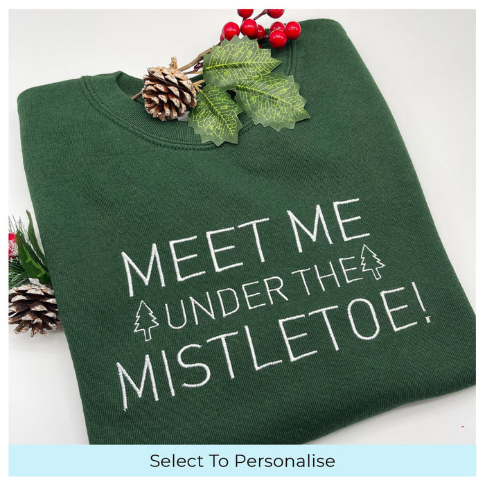 Adult sweatshirt Christmas mistletoe