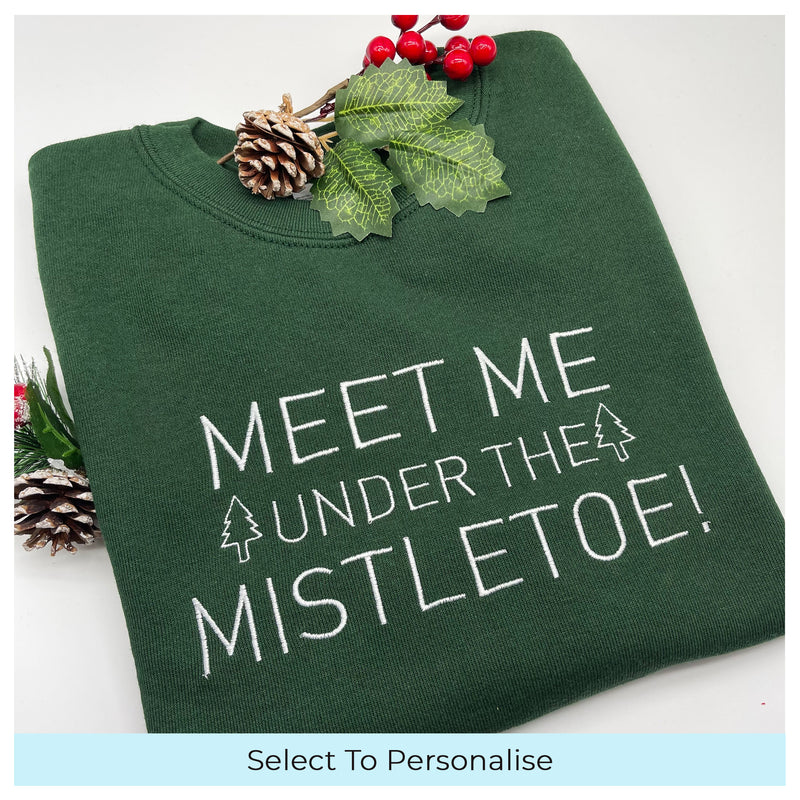 Adult sweatshirt Christmas mistletoe
