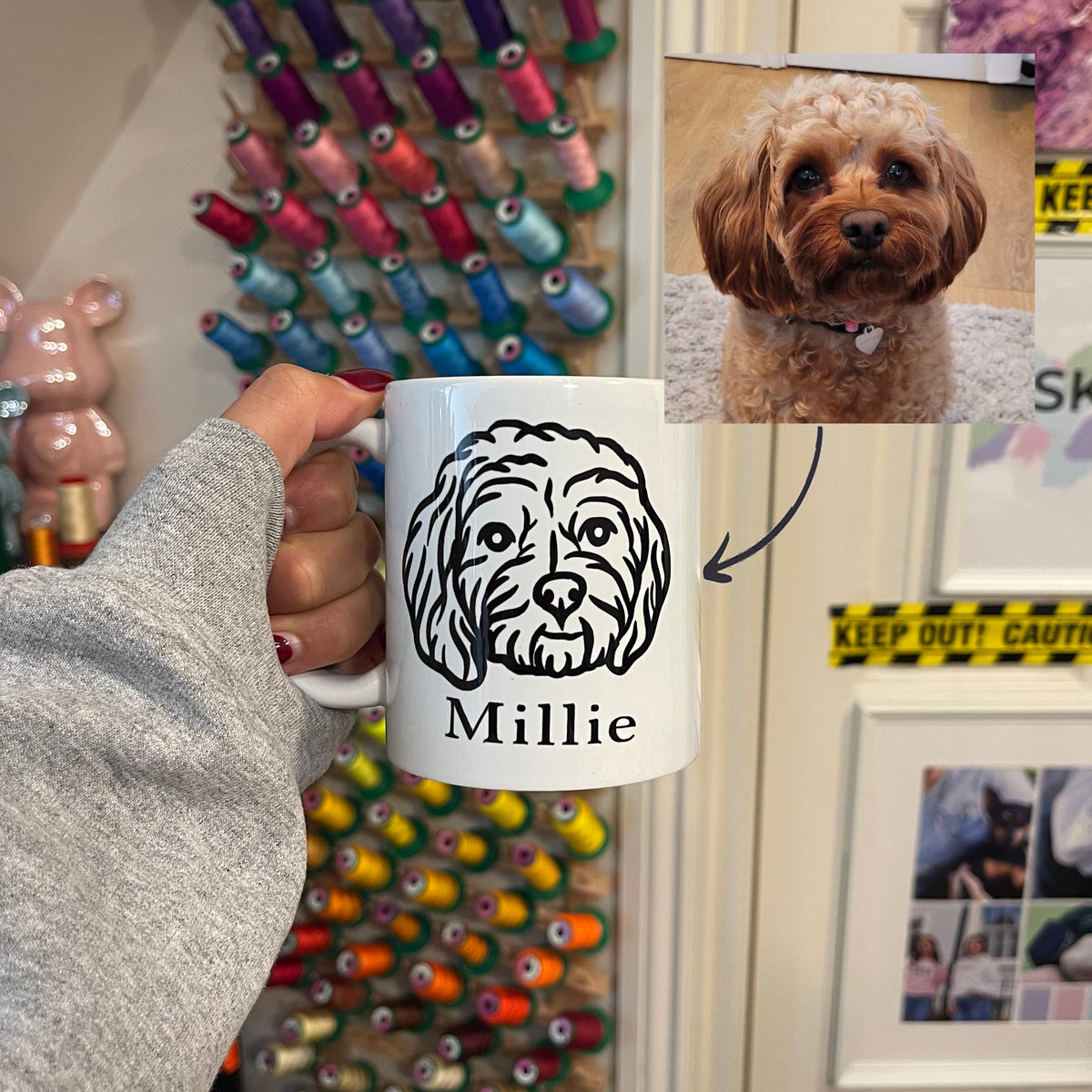 Personalised Printed Photo Outline Mug