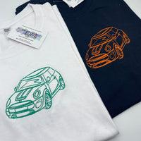 Adult t-shirt personalised car photo outline