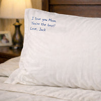 Personalised handwriting message pillowcase set of two
