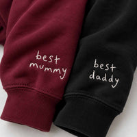Personalised embroidered handwriting message sweatshirt