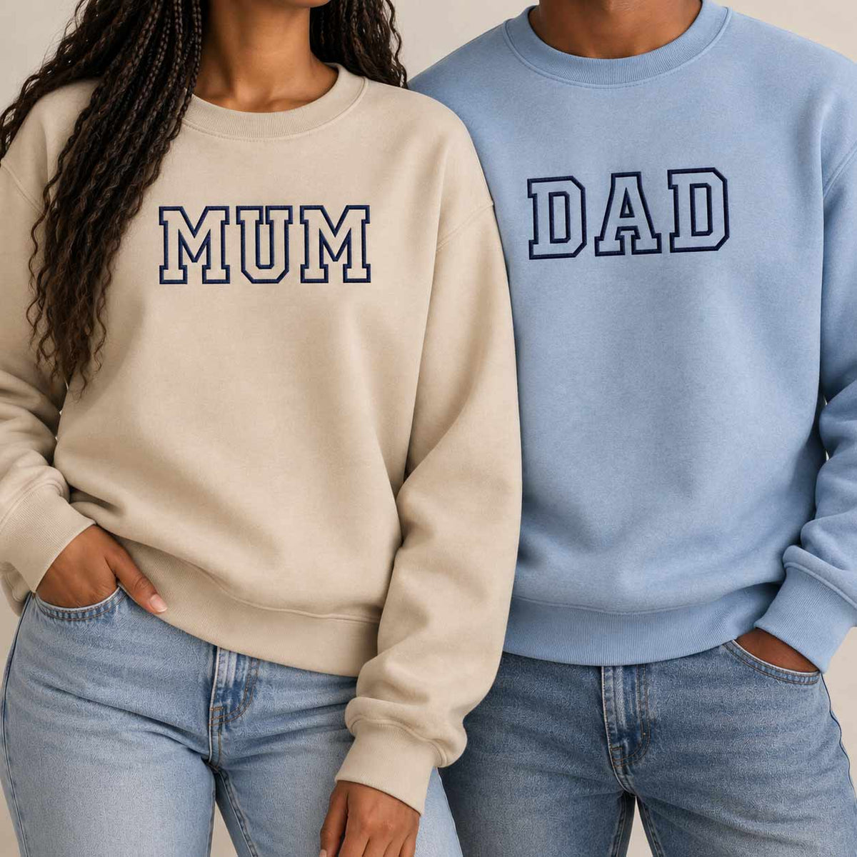 Personalised embroidered text or initials sweatshirt
