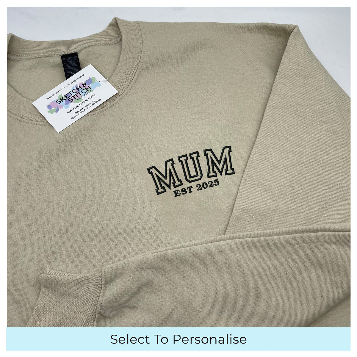 Women's sweatshirt personalised Mum est date