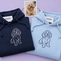 Personalised embroidered pet portrait hoodie