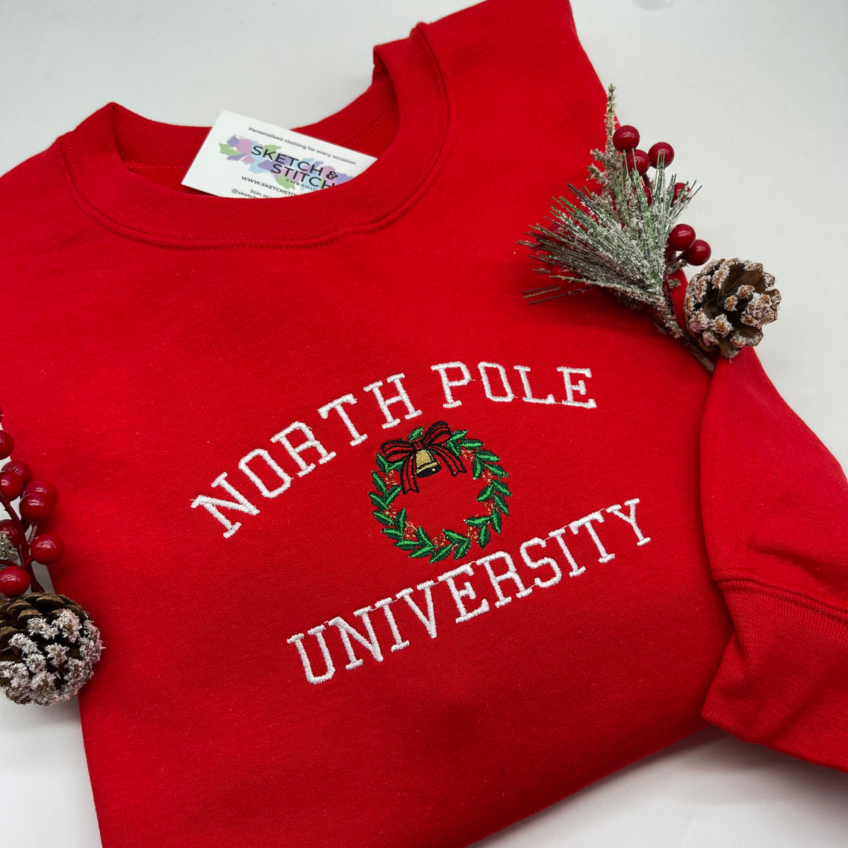 Adult sweatshirt Christmas North Pole university