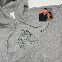 Adult Hoodie Outline Stitch - Upload your photo