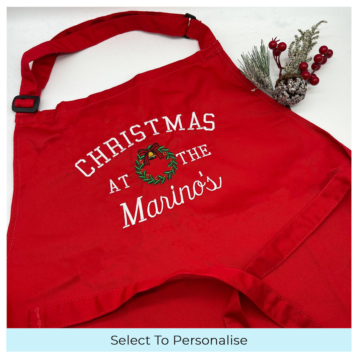 Adults personalised Christmas apron