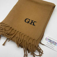 Unisex classic woven scarf personalised initials - Sketch & Stitch