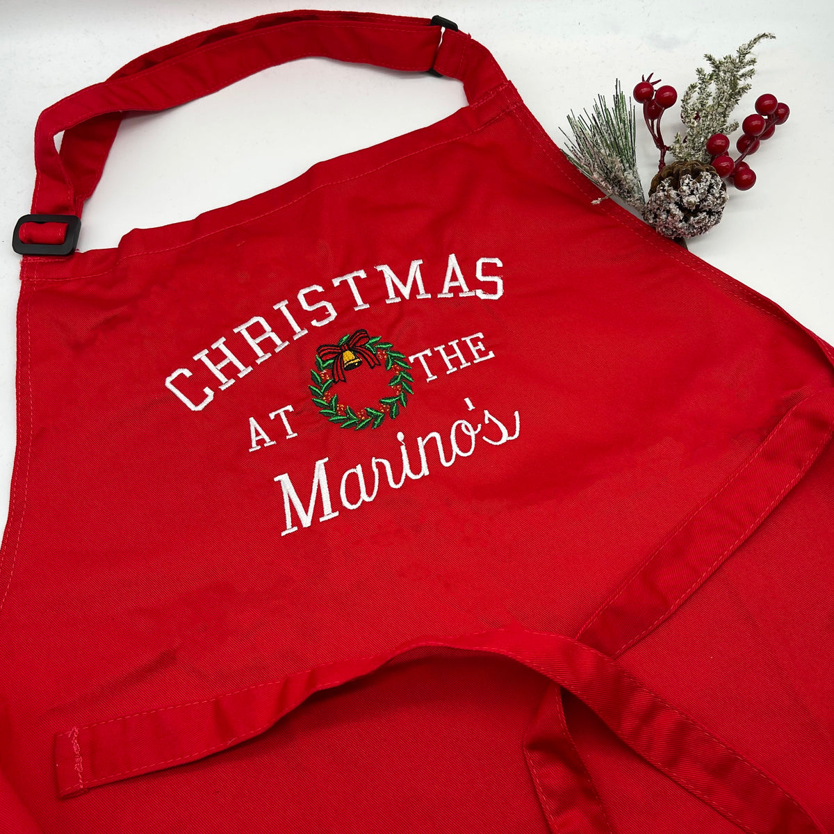 Adults personalised Christmas apron