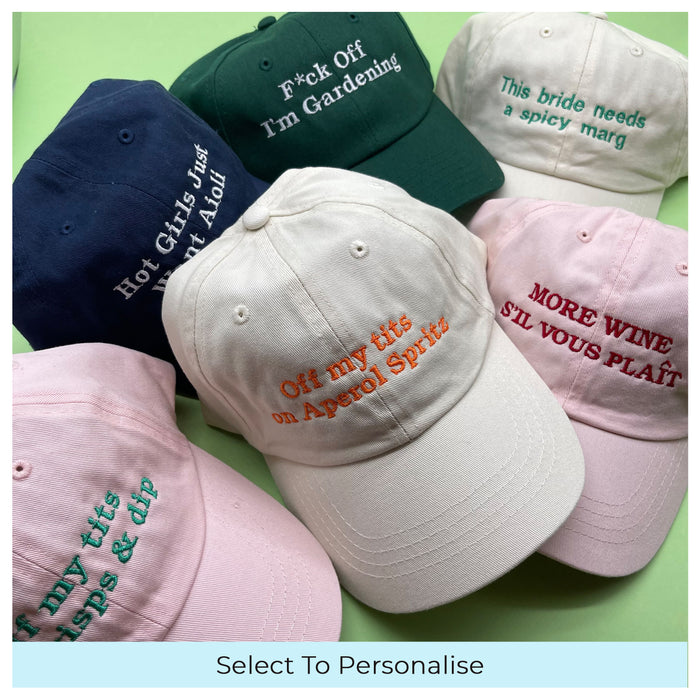 Personalised Slogan Unisex Cap