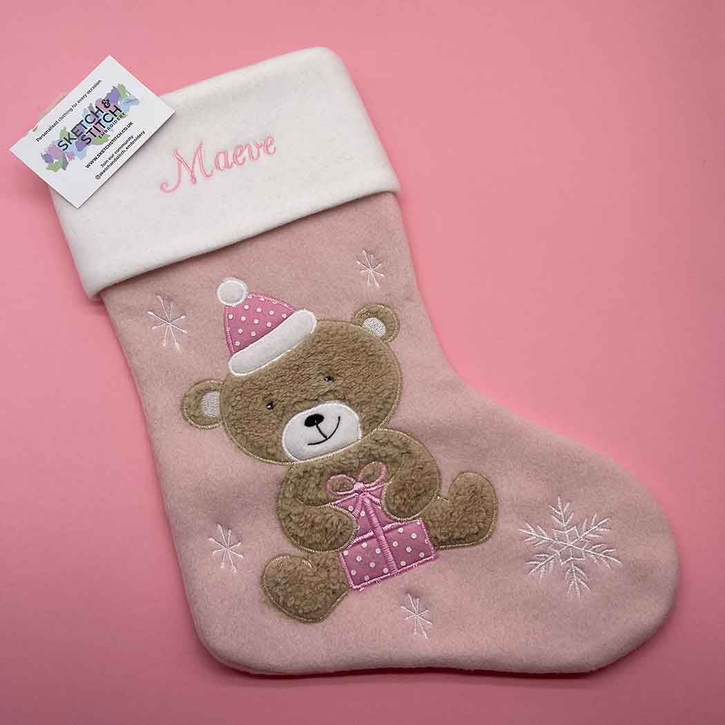 Personalised Baby Christmas Stockings - Sketch & Stitch