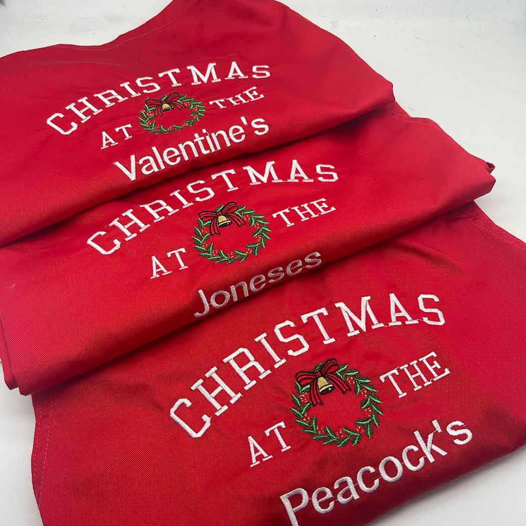 Adults personalised Christmas apron