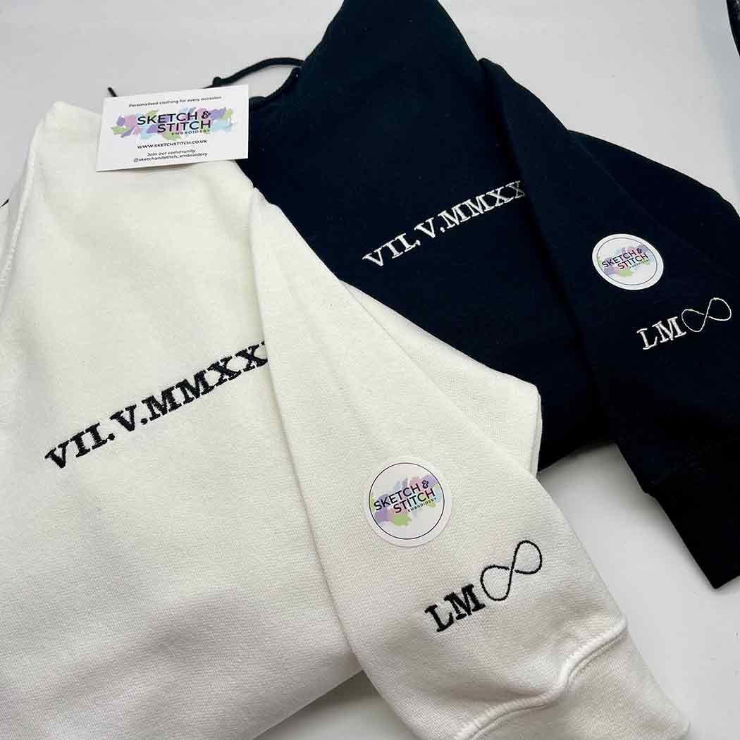 Adult hoodie personalised text- left chest