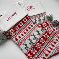 Personalised Reindeer Christmas Stockings - Sketch & Stitch
