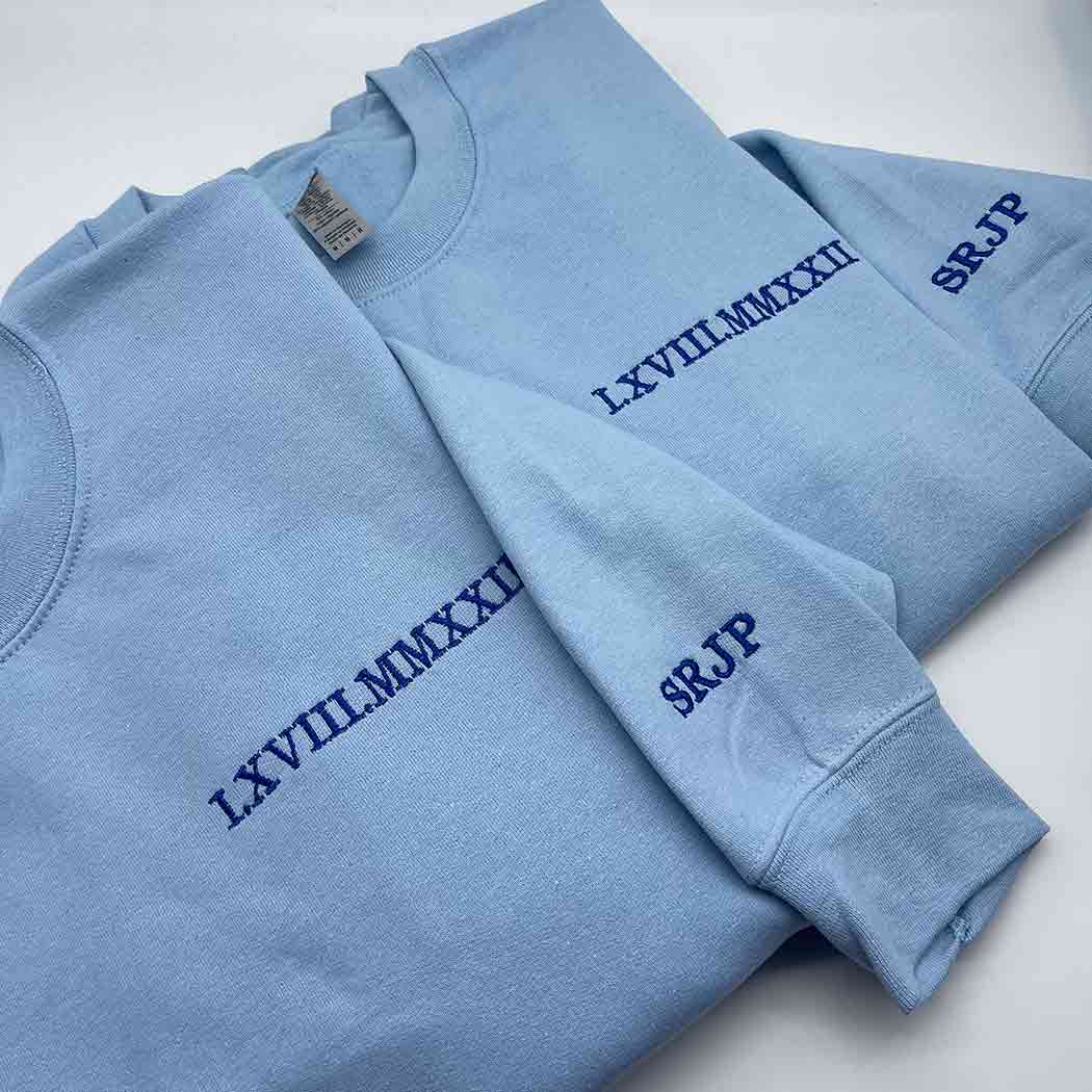 Adult sweatshirt personalised text - left chest