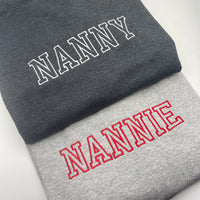 Adult sweatshirt personalised text or initials