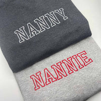 Adult sweatshirt personalised text or initials