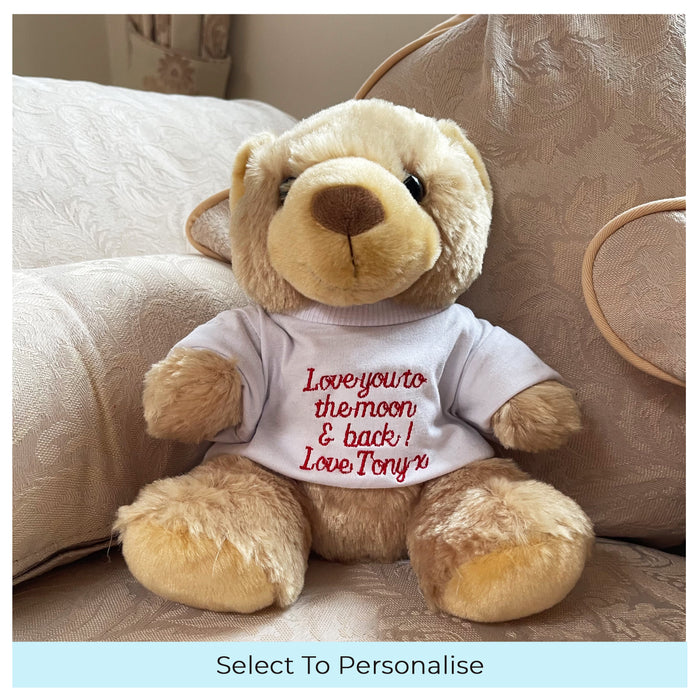 Personalised message classic teddy bear