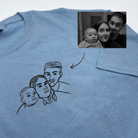 Adult t-shirt personalised photo outline