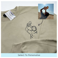 Adult sweatshirt personalised portrait outline- left chest
