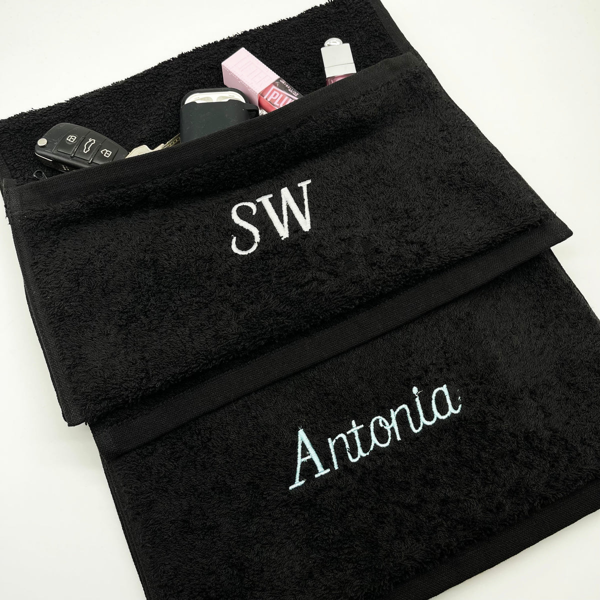 Gym towel personalised text