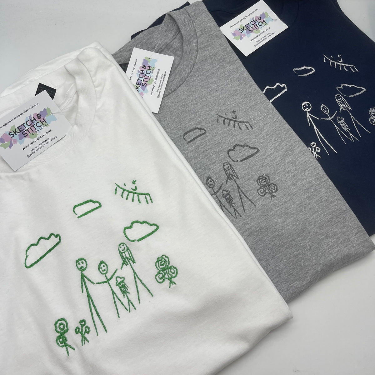 Adult t-shirt personalised kids drawing