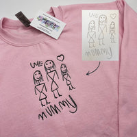 Father's Day Men's Sweatshirt with Personalized Kid's Drawing