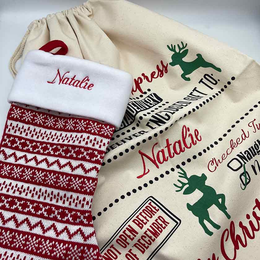 Personalised Santa Sack - Sketch & Stitch