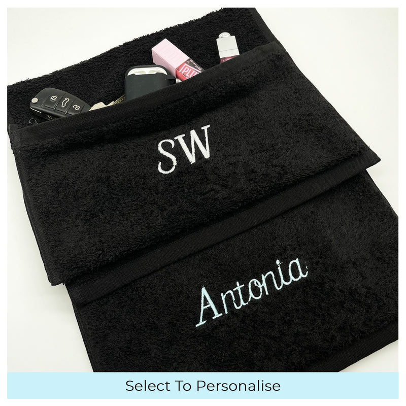 Gym towel personalised text