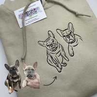 Adult hoodie personalised pet outline