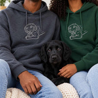 Personalised embroidered pet portrait hoodie