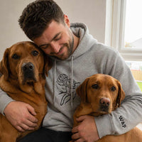 Personalised embroidered pet portrait hoodie