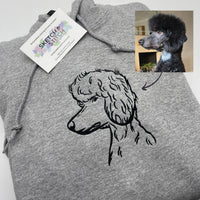 Adult hoodie personalised pet outline