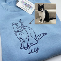 Adult sweatshirt personalised pet outline