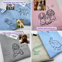 Adult sweatshirt personalised pet outline