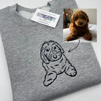 Adult sweatshirt personalised dog outline - Sketch & Stitch